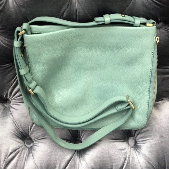 Fossil Handbags - Fossil sea foam green crossbody leather piper bag